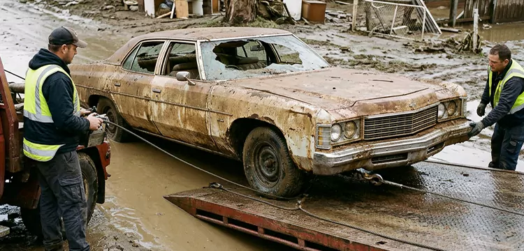 Flood-Damaged Old Car Removal in Tampa